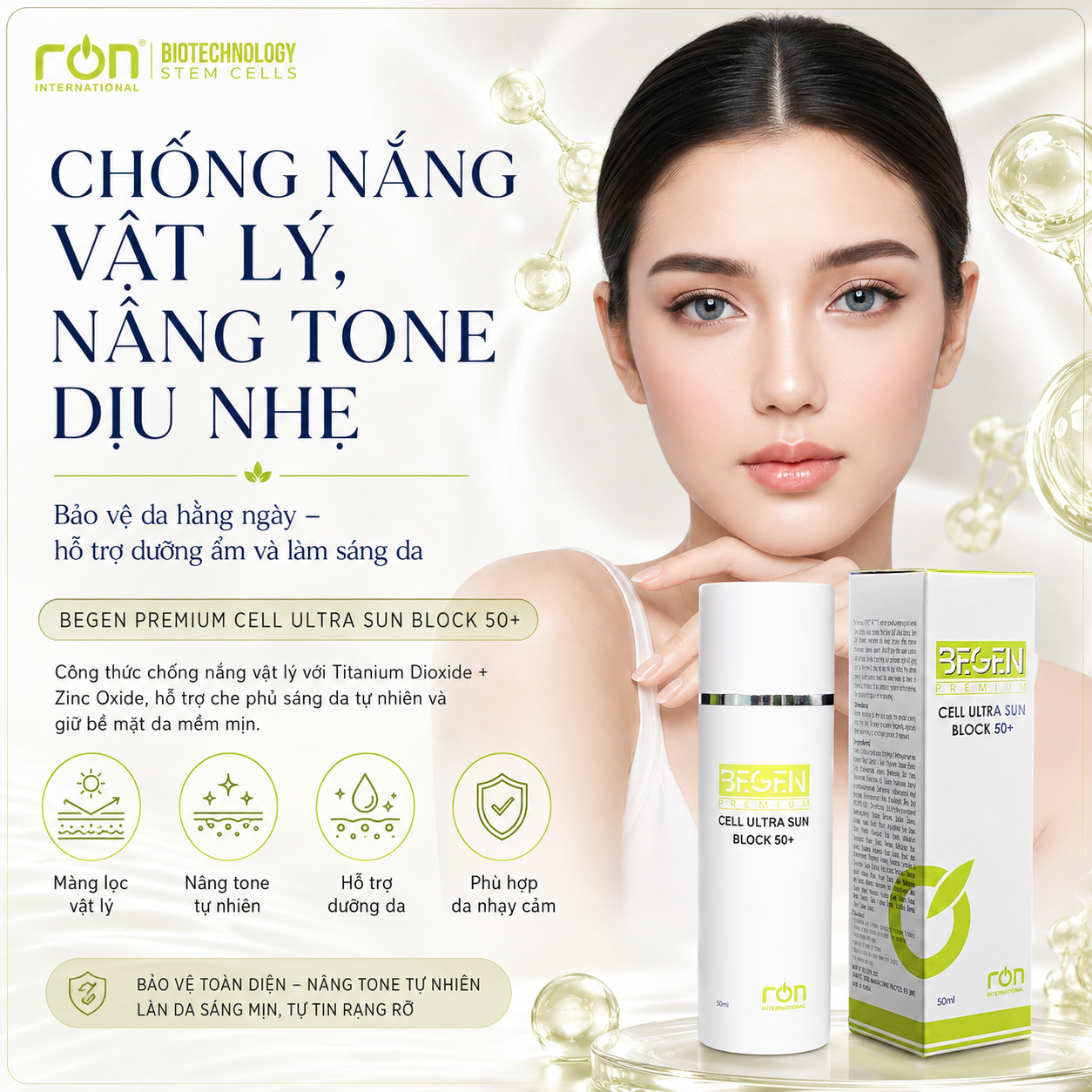 Kem Chống Nắng Tế Bào Gốc Premium Block 50+